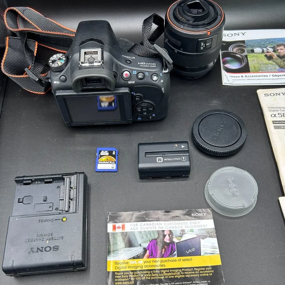 Sony Alpha SLT A58 Camera 20.1MP Lens Kit DT 18-55mm F 3.5-5.6 SAM II Lens